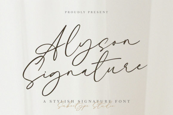 Alyson Signature Font for Elegant Brand Identity