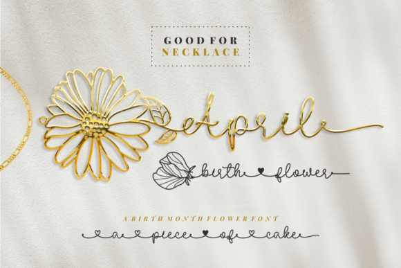 April Birth Flower Script Font for Elegant Branding