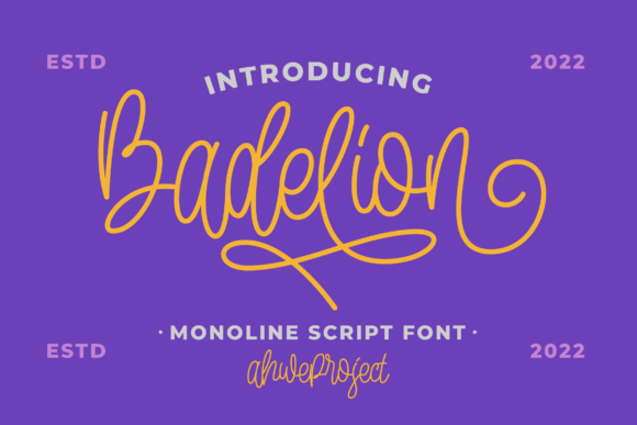 Badelion: A Script Font for Romantic Branding and Campaign Design