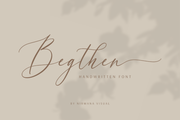 Begthen Script Font for Elegant Editorial Design