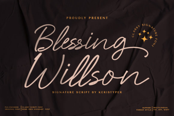 Blessing Willson: A Delicate Script Handwritten Font for Thoughtful Design