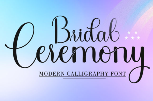 Bridal Ceremony Font for Elegant Small Business Branding