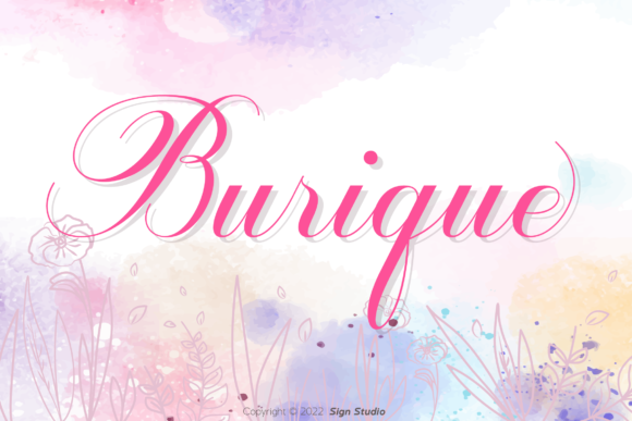 Burique Script Font for Romantic Branding