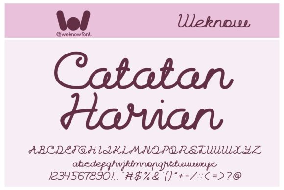 Catatan Harian: A Delicate Script Handwritten Font for Editorial Design