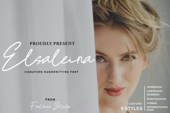Elsaleina Font: A Fashionable Script Handwritten Typeface for Small Business Branding