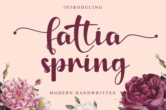 Fattia Spring Script Font for Handmade Spring Branding