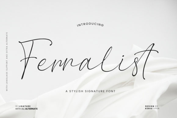 Ferralist Script Font for Handmade Branding