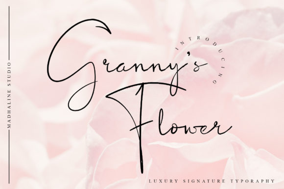 Granny s Flower Script Font for Elegant Branding