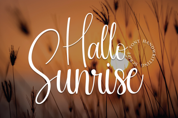 Hallo Sunrise Script Font for Elegant Editorial Design