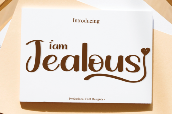 I Am Jealous Script Font for Elegant Branding