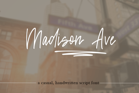 Madison Avenue: A Handwritten Script Font for Creative Web Design