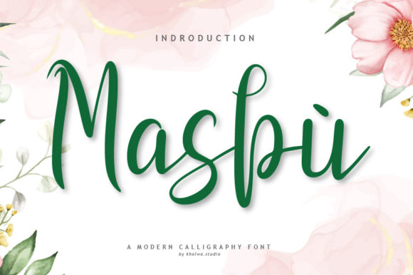 Masbù Script Font for Handmade Branding & Printables