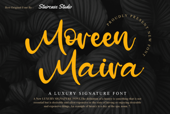 Moreen Maira: A Script Font for Digital Branding and Web Design