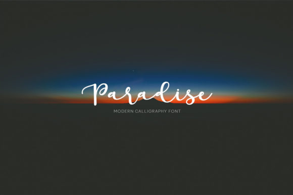 Paradise Calligraphy Font for Elegant Handmade Products