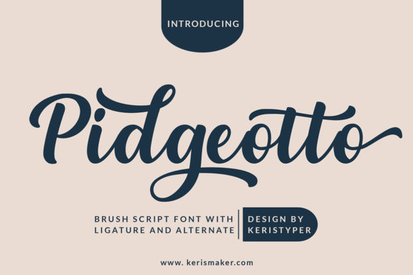 Pidgeotto Script Font for Handmade Creators