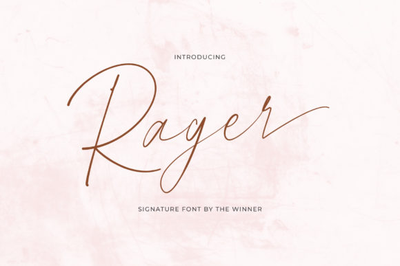 Rager: A Delicate Script Font for Creative Crafters and Designers