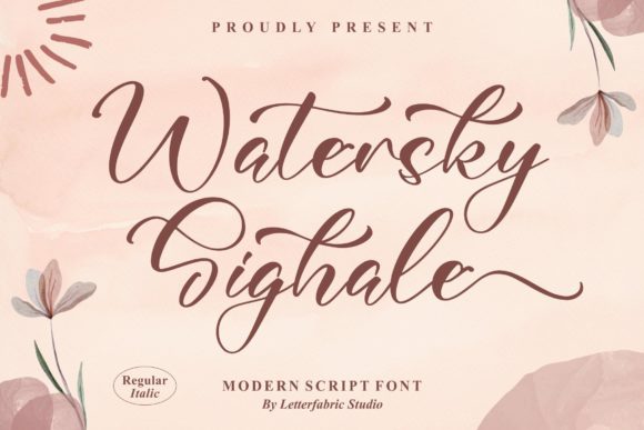 Watersky Sighale: A Modern Script Font for Handmade Brands